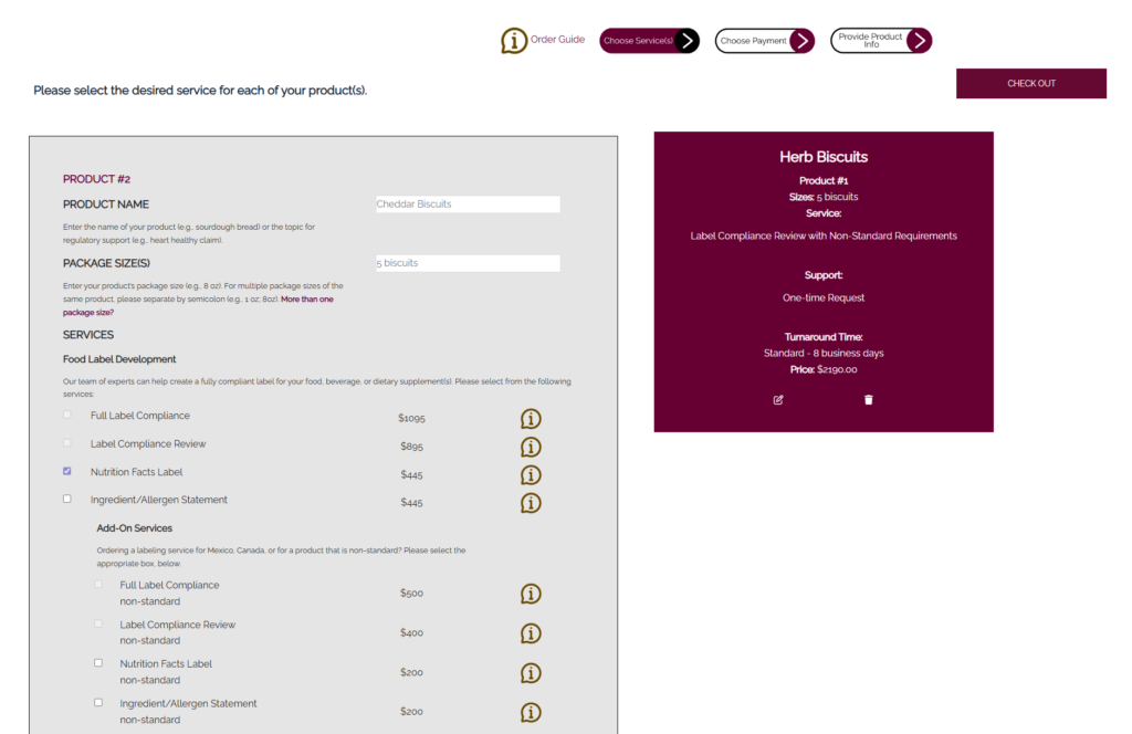 Custom Order Form for FCC